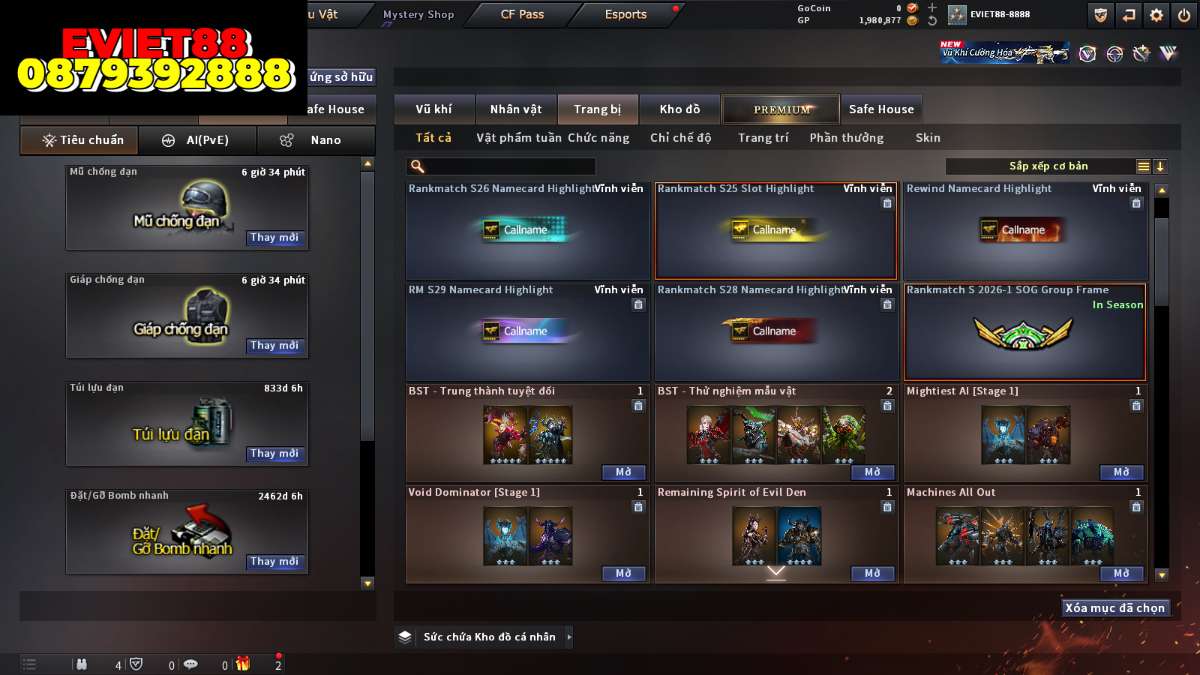 shop acc cf uy tin gia re